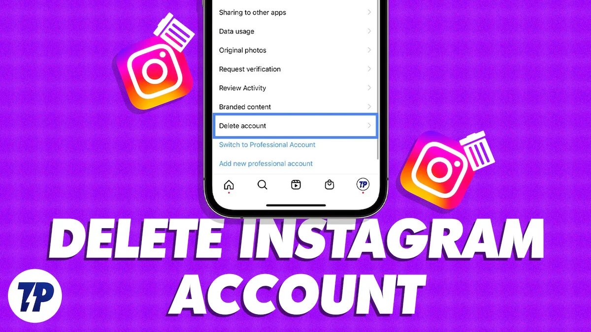 how to delete instagram account