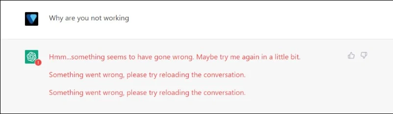 chatgpt not working