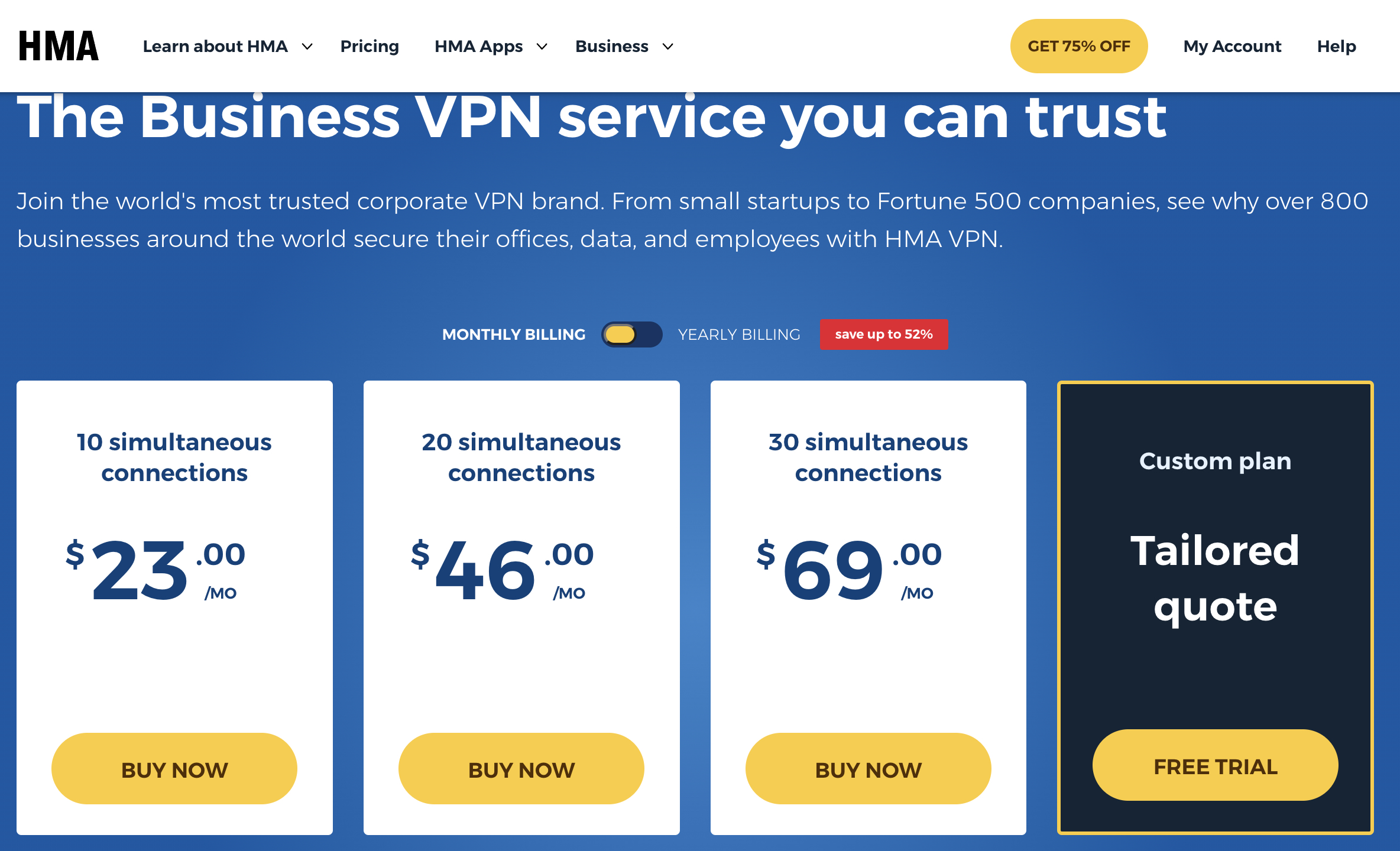 hma - best business vpn