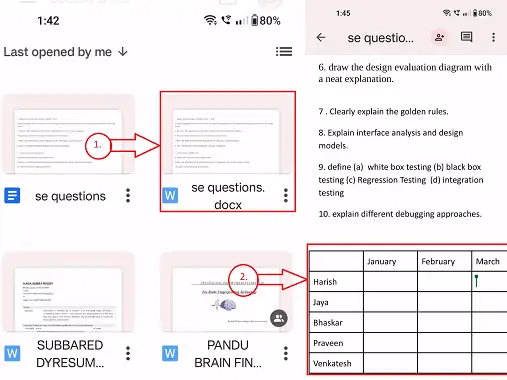 abriendo documentos de google