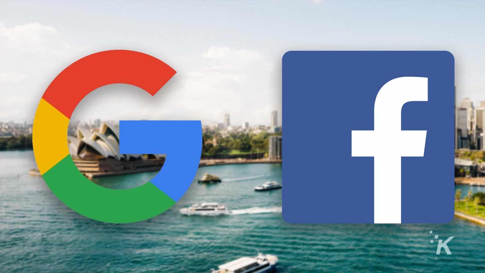 logotipos do facebook e do google