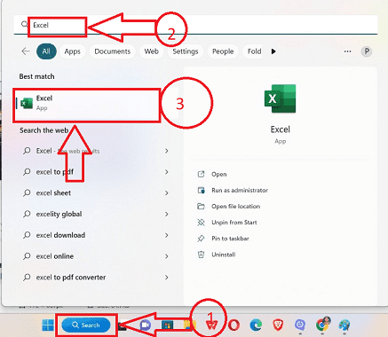 Pictograma Excel start