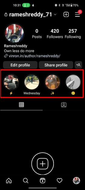 image showing instagram profile 