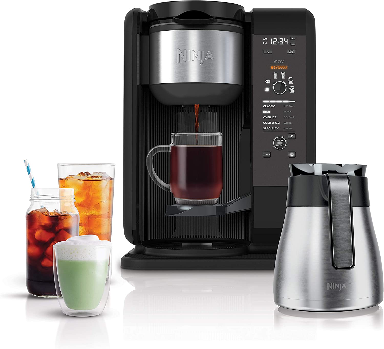 best smart coffee makers to buy in 2023- ninja cp307 hot and cold brewed system, tea & coffee maker