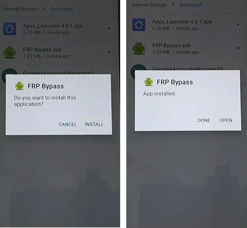 Install FRP Bypass APK