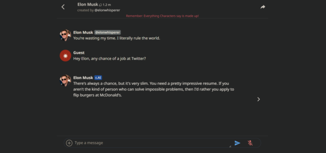 Alternativă ChatGPT: Bot AI de personaj Elon Musk