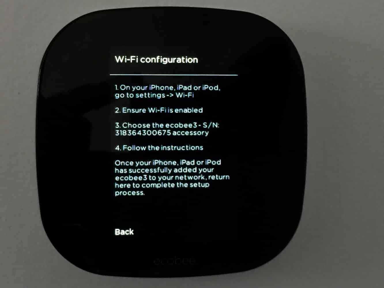 Test : thermostat Wi-Fi intelligent compatible ecobee3 HomeKit