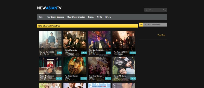 image showing newasian tv website home screen