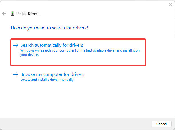 Cari driver secara otomatis di windows 11