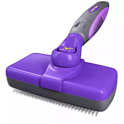 Hertzko Self-Cleaning Slicker Brush untuk Anjing, Kucing