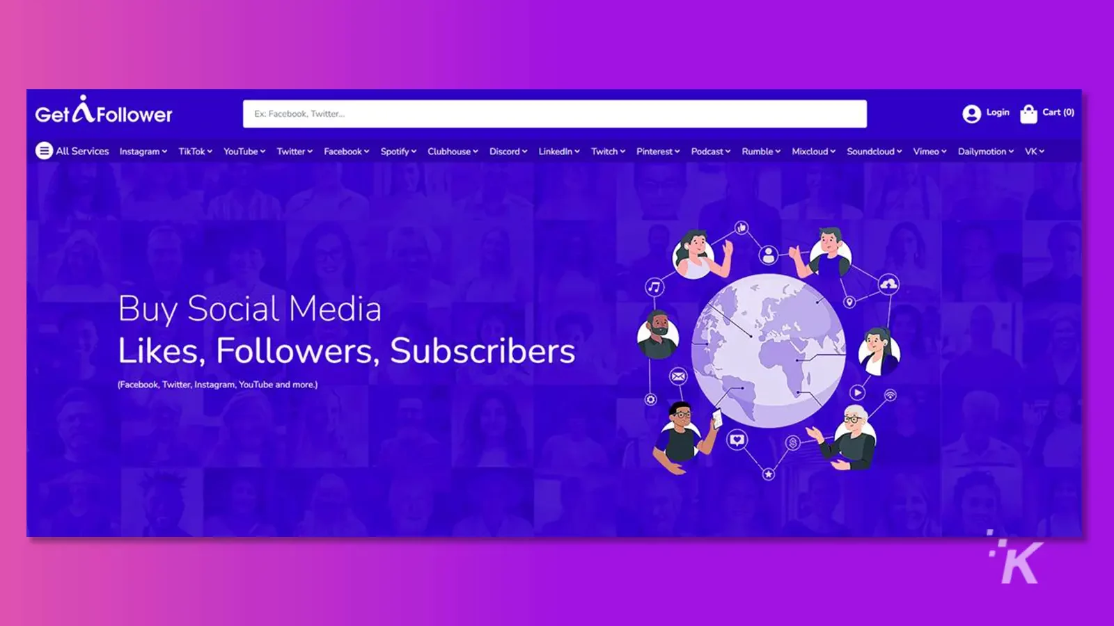 GetAFollower 웹사이트