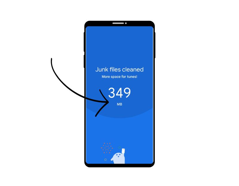 image showing clear storage on android