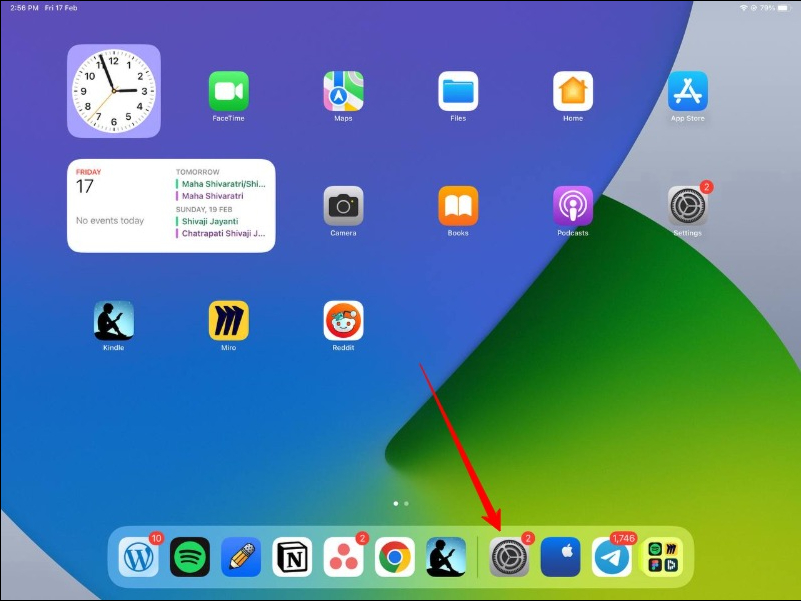 image showing ipad home screen