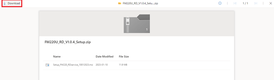 Download the FM220U zip file