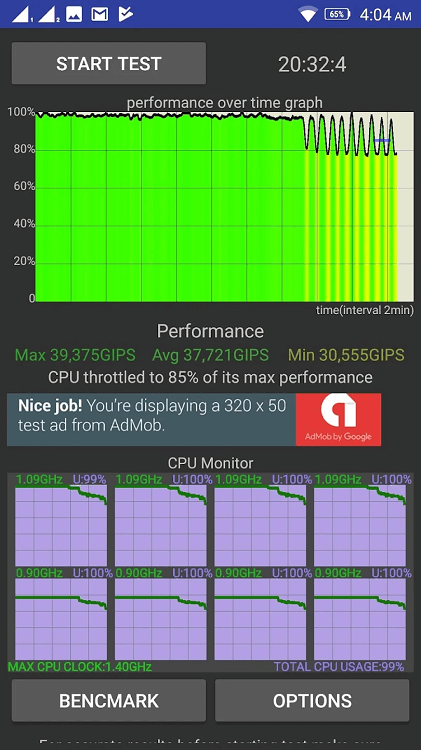 CPU Throttling Test