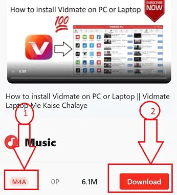 Options de téléchargement