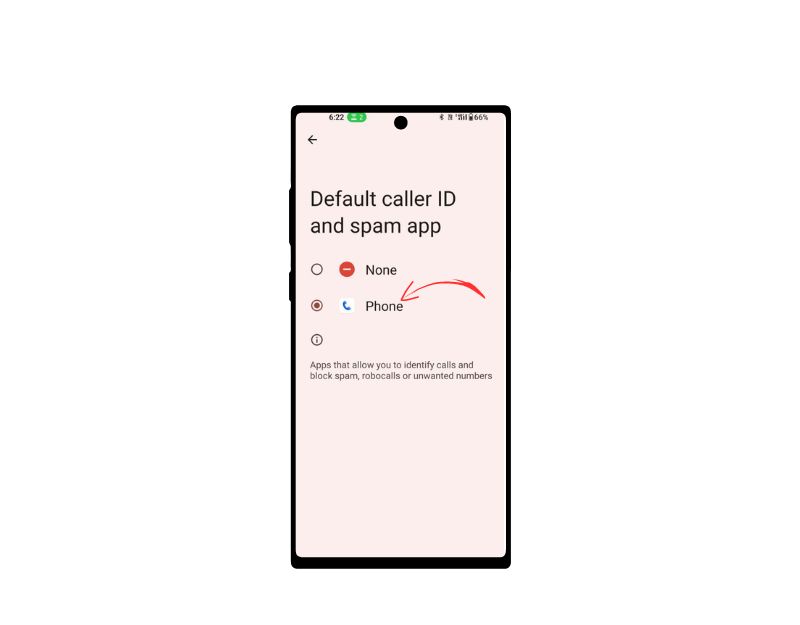 image showing phone app default