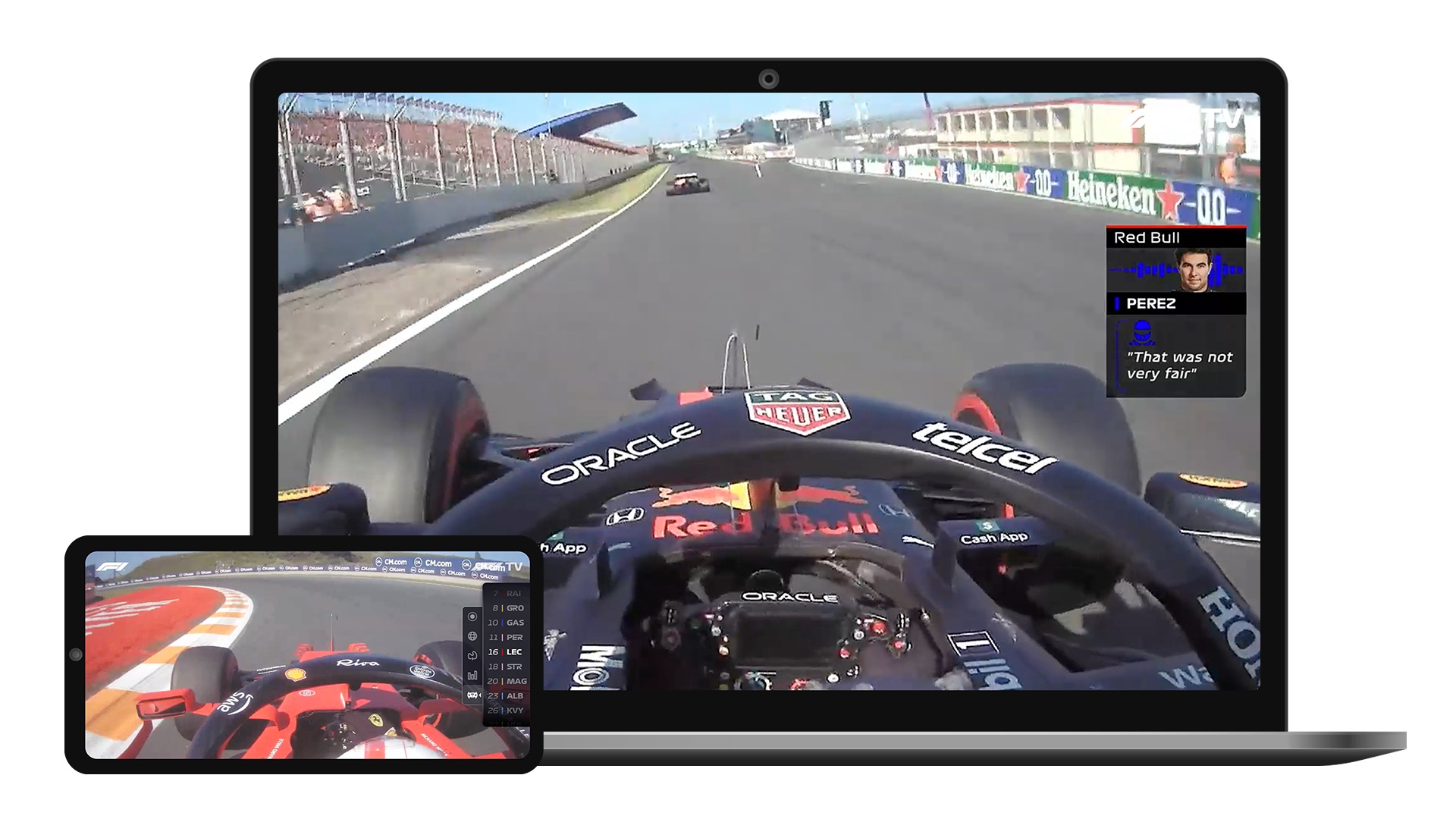 f1 tv app onboard camera view