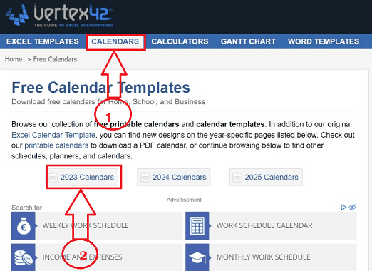 processo di creazione del calendario