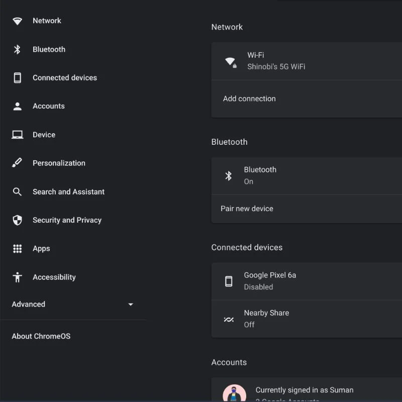 accessibility settings on chromeos