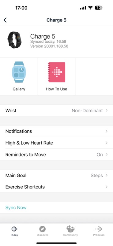 syncing fitbit with host device