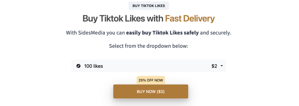 SidesMedia TikTok Likes