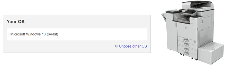 Select the Operating System to Get the Ricoh Driver