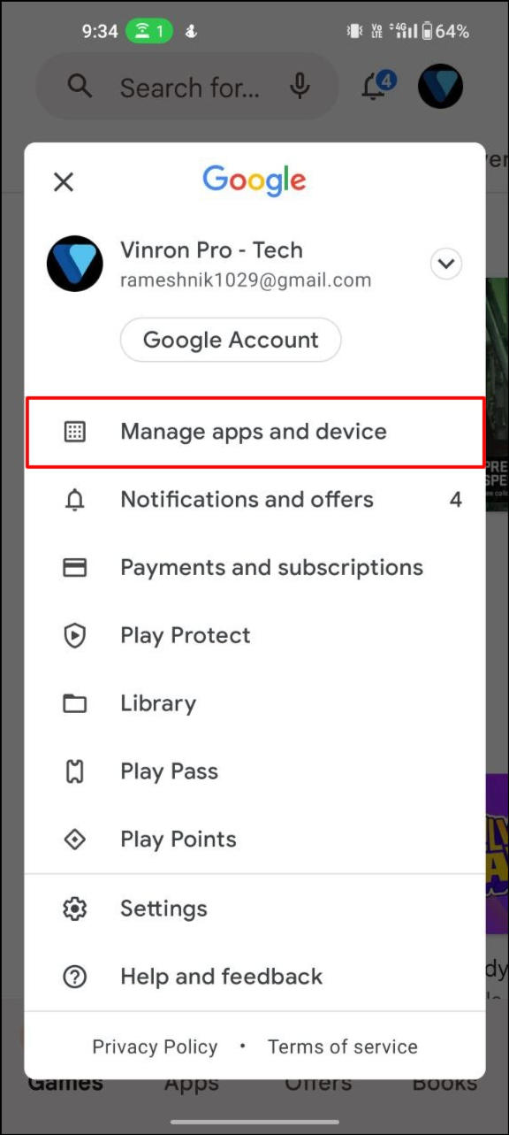 manage apps and games