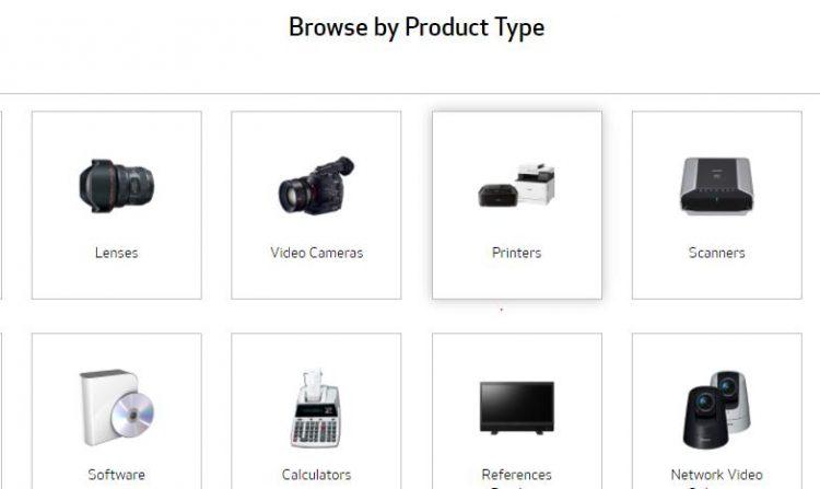 Canon choose your product