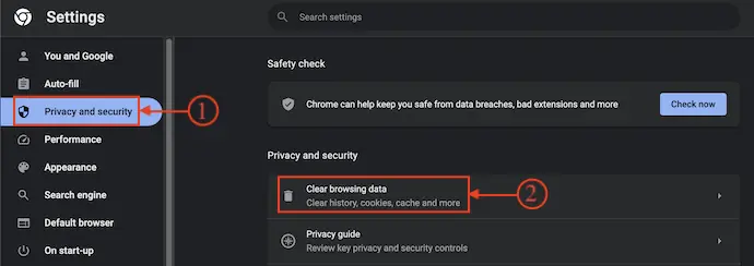 Borrar datos de navegación en Google Chrome