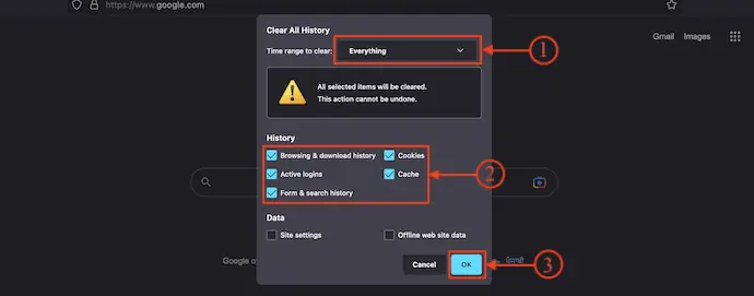 Limpar preenchimento automático no Mozilla Firefox