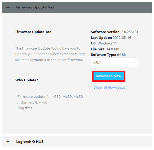 Download the Firmware Update Tool