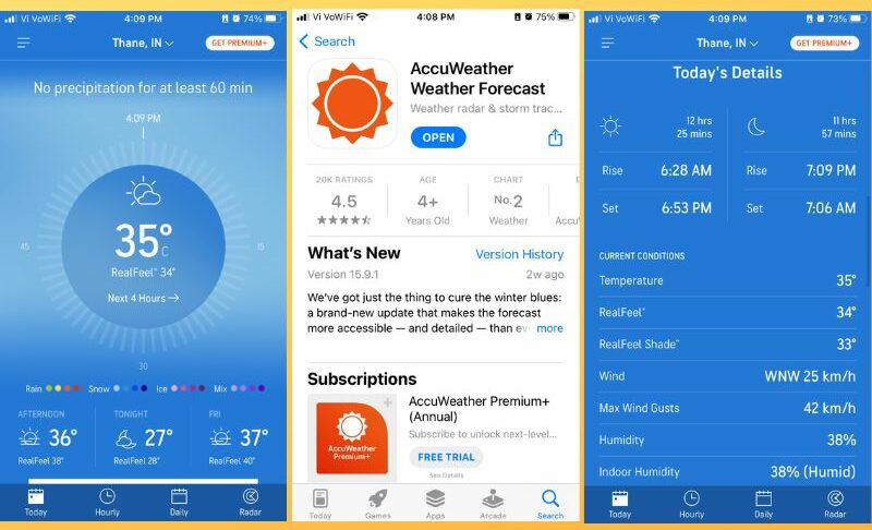 accuweather app for ios