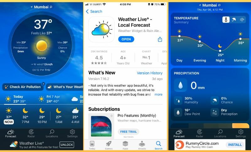 weather live app for ios