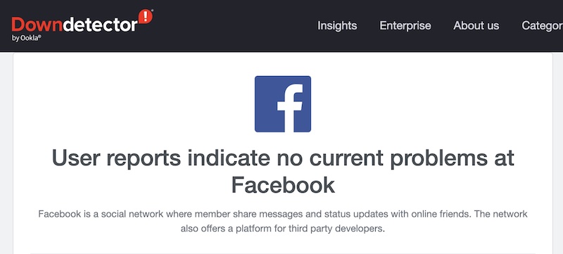 facebook down detector