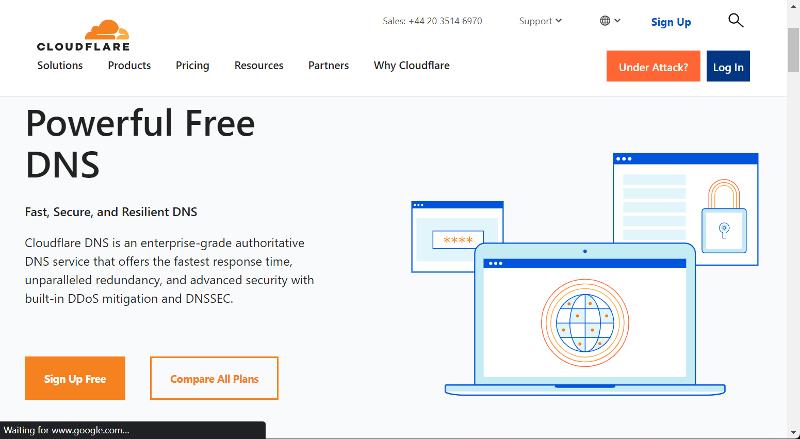 best dns for gaming: cloudflare