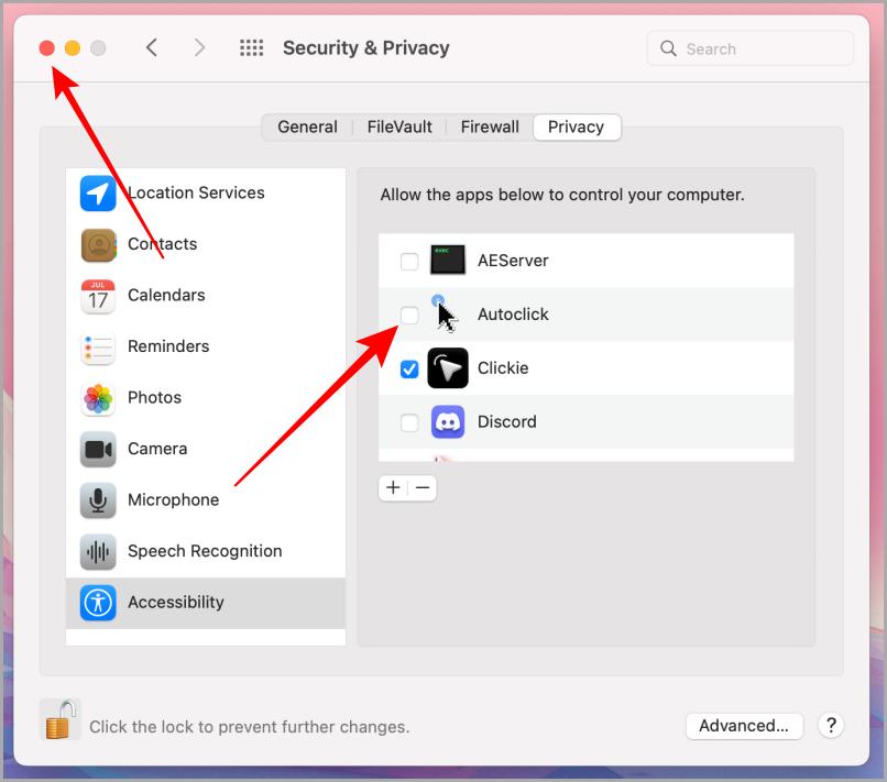 give auto clickers permission on mac