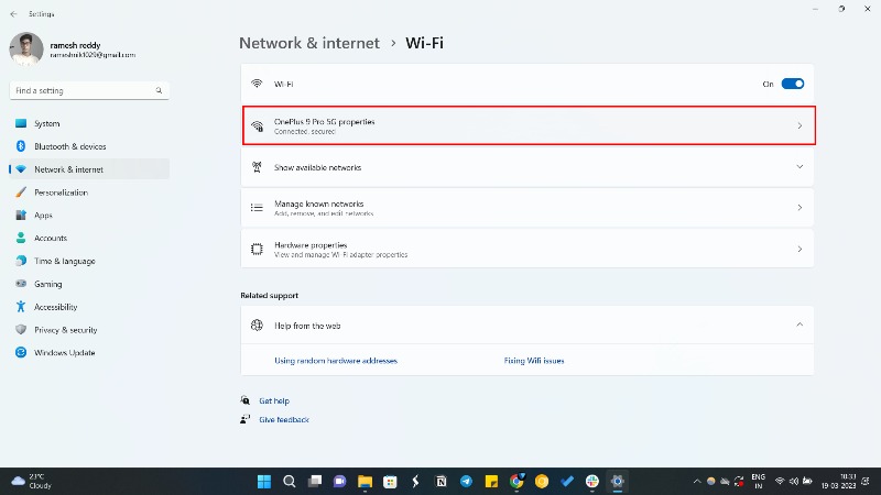 wifi on windows