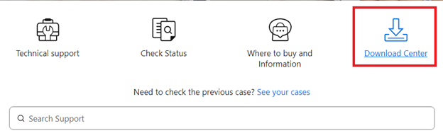 Click on Download Center