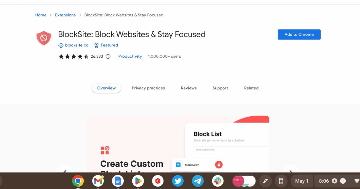 blocksite for chrome