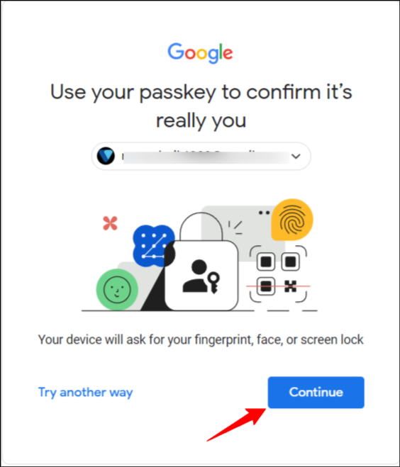 sign-in-with google passkey