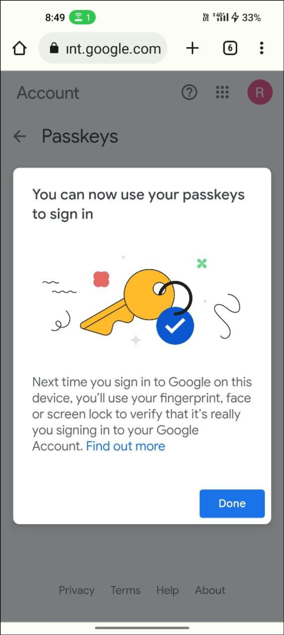 google-account-successful-passkey-created