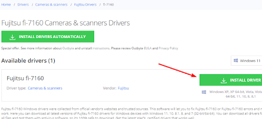 Download Fujitsu Fi-7160 Driver from Manufacturer’s Site
