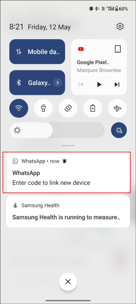 whatsapp connect notification on mobile