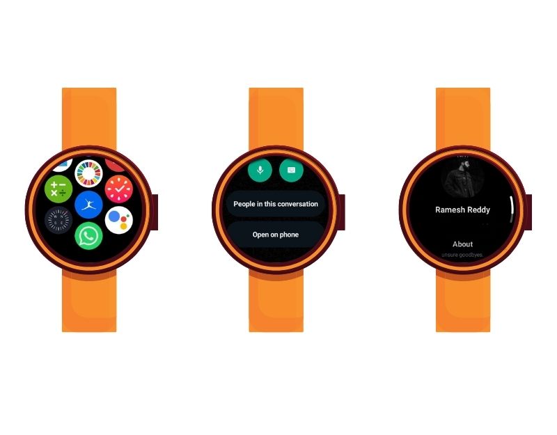 whatsapp wearos profile and about