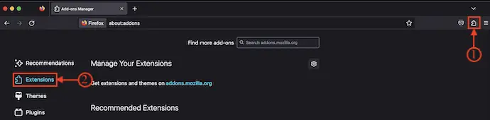 Mozilla Firefox 瀏覽器中的擴展