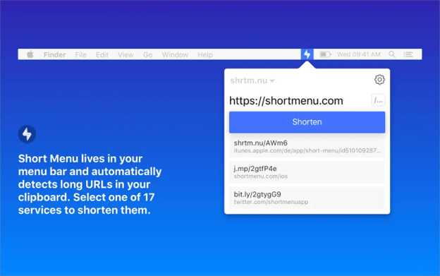 Short Menu for Mac