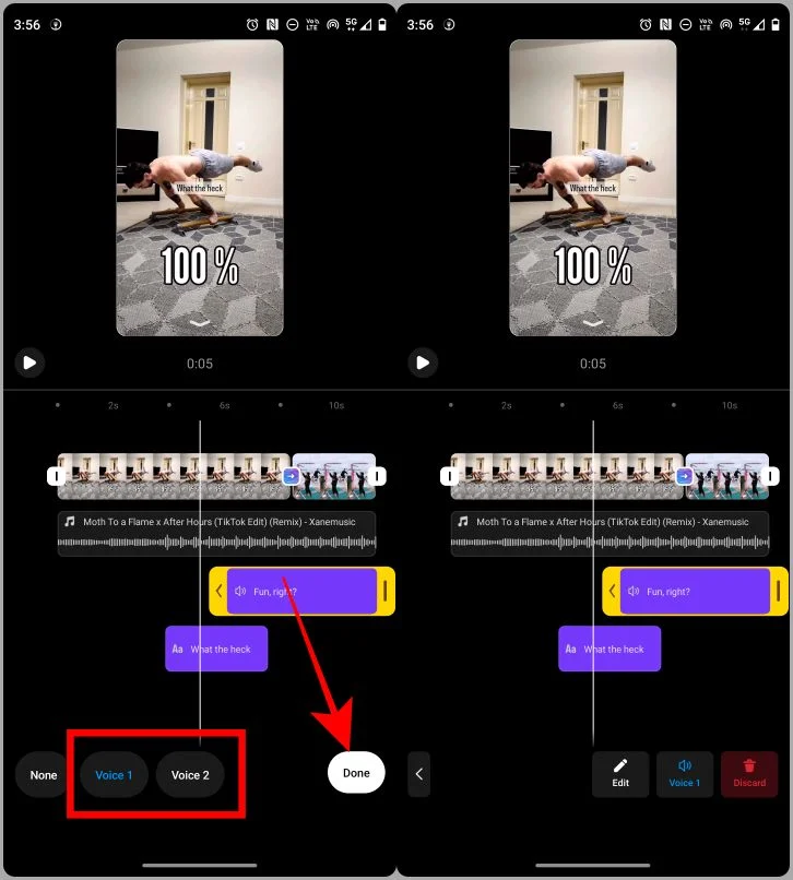 adding text to speech to reels on instagram step 2