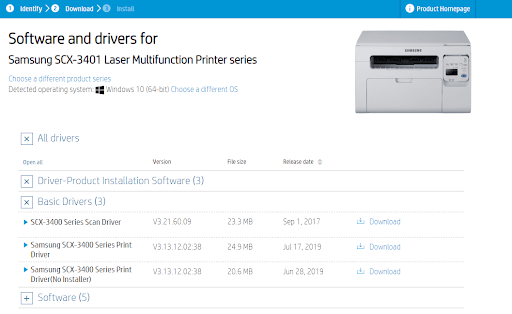 Laden Sie den Samsung SCX 3401-Treiber herunter