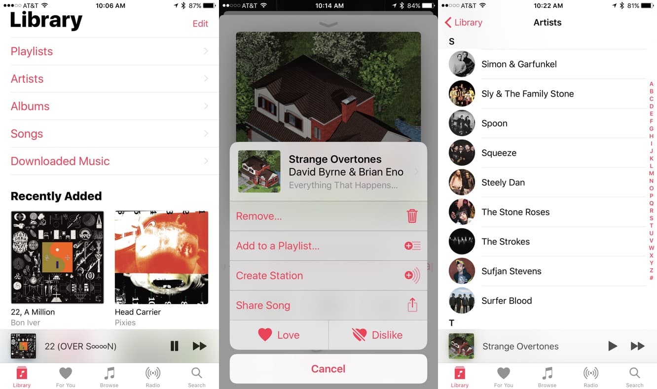 App Diary: Apple Music in iOS 10